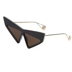GUCCI Hollywood Forever GG0430S Crystal Mask Black Gold Cateye Sunglasses Kylie Gucci Accessories | Gucci Hollywood Forever Gg0430s Crystal  main image 3